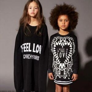 Givenchy mini me black love sweatshirt dress